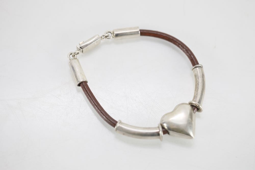 Sterling Heart Necklace and Bracelet