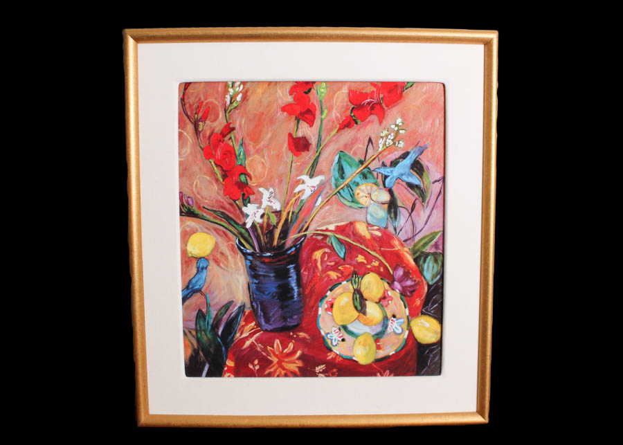 Lynn Hays Offset Lithograph "Lemon Blue Bird"