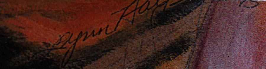 Lynn Hays Offset Lithograph "Lemon Blue Bird"