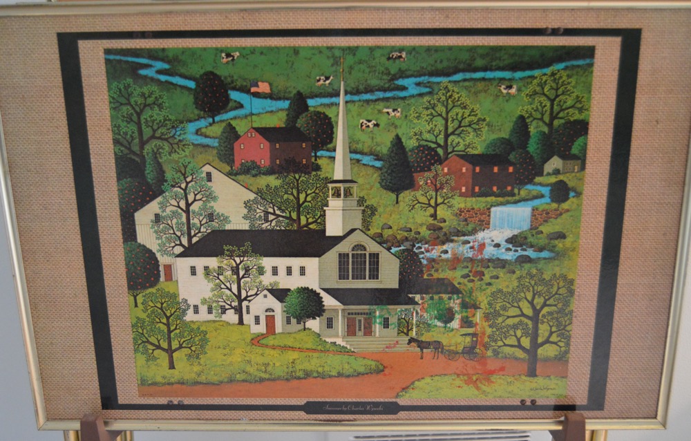 Charles Wysocki Four Seasons Folding Tray Set