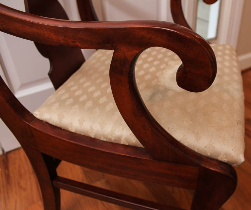 Cherry Stained Dining Room Table and Chairs