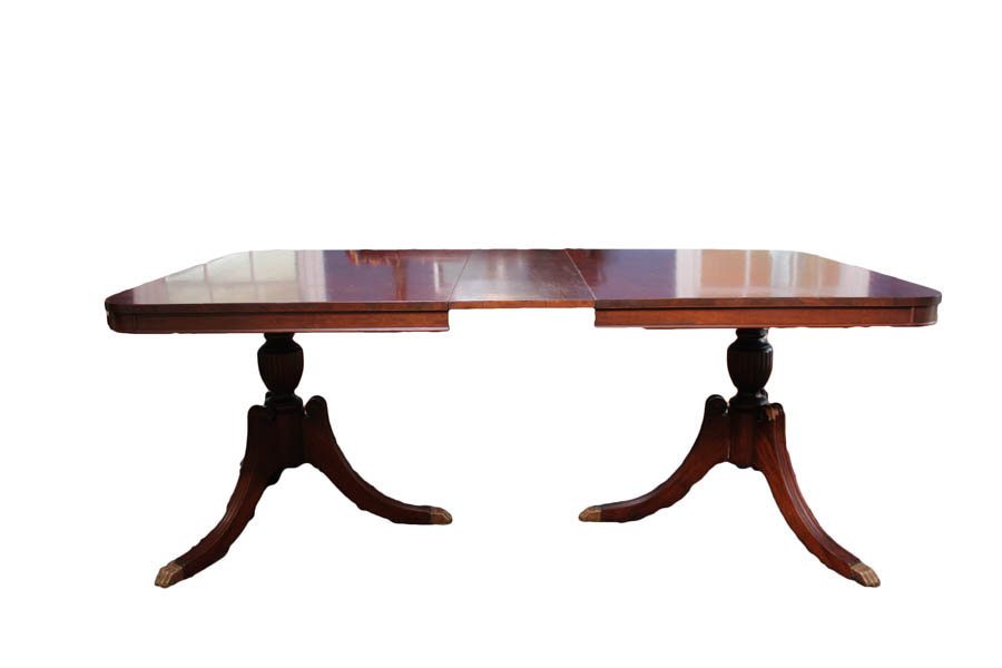 Cherry Stained Dining Room Table and Chairs