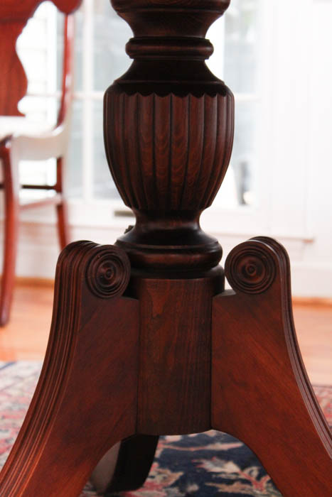 Cherry Stained Dining Room Table and Chairs