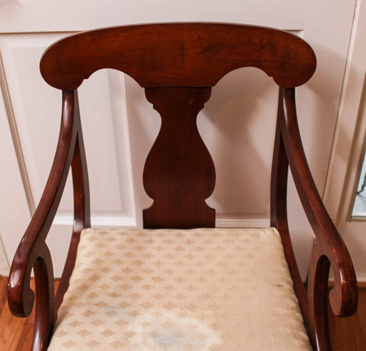 Cherry Stained Dining Room Table and Chairs