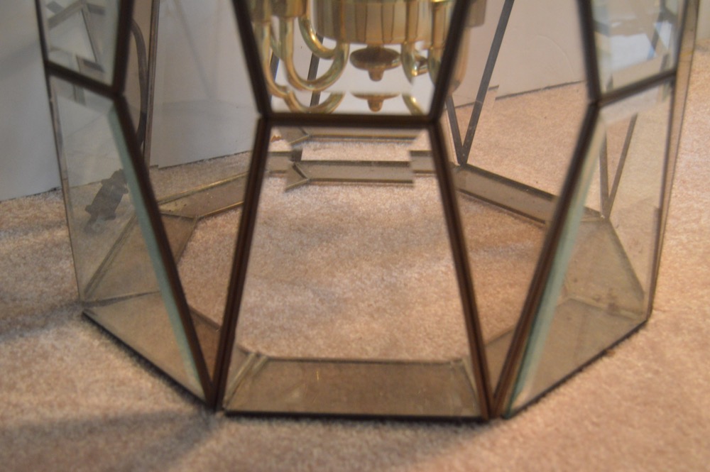 Brass and Glass Chandelier