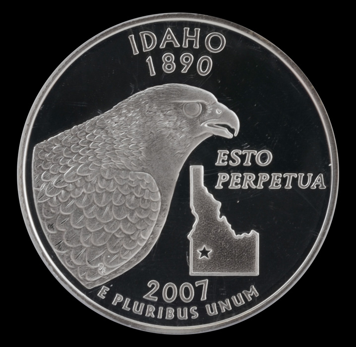 2007 S George Washington Silver Idaho State Quarter