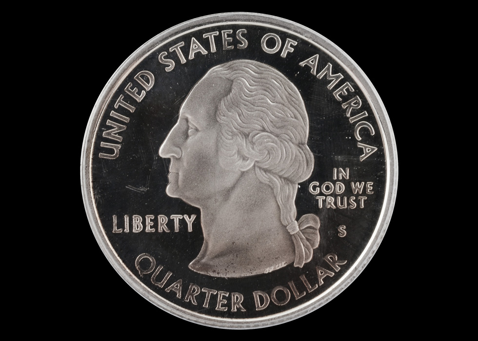 2005 S George Washington Silver California State Quarter