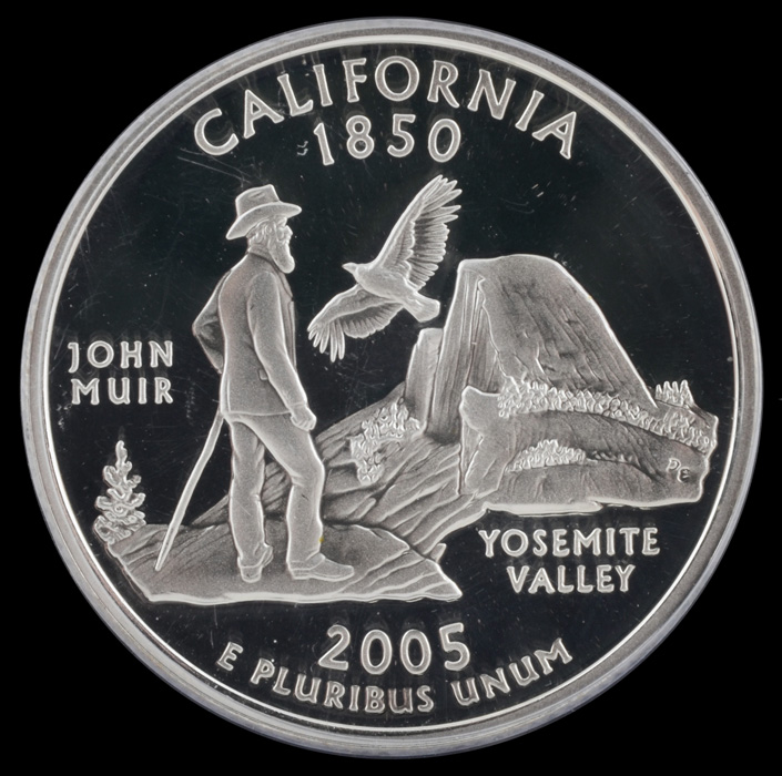 2005 S George Washington Silver California State Quarter