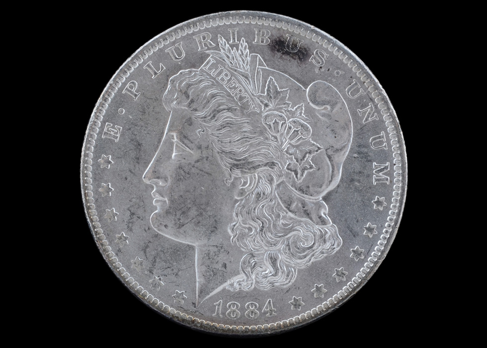 1884 O Morgan Silver Dollar