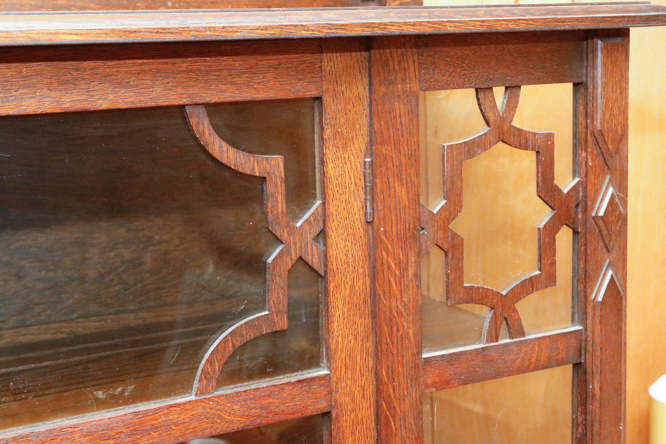 Late Victorian Oak Display Cabinet