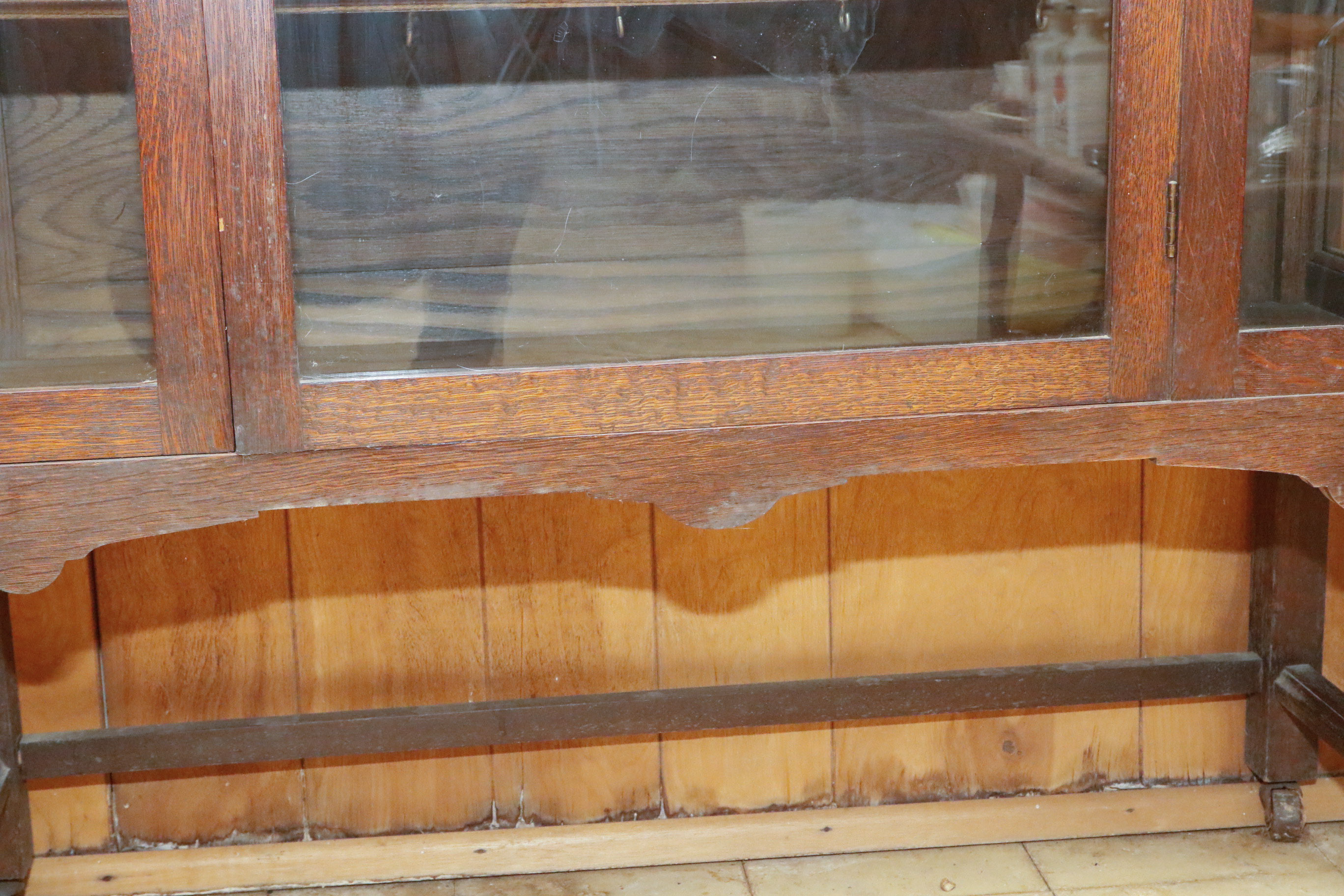 Late Victorian Oak Display Cabinet