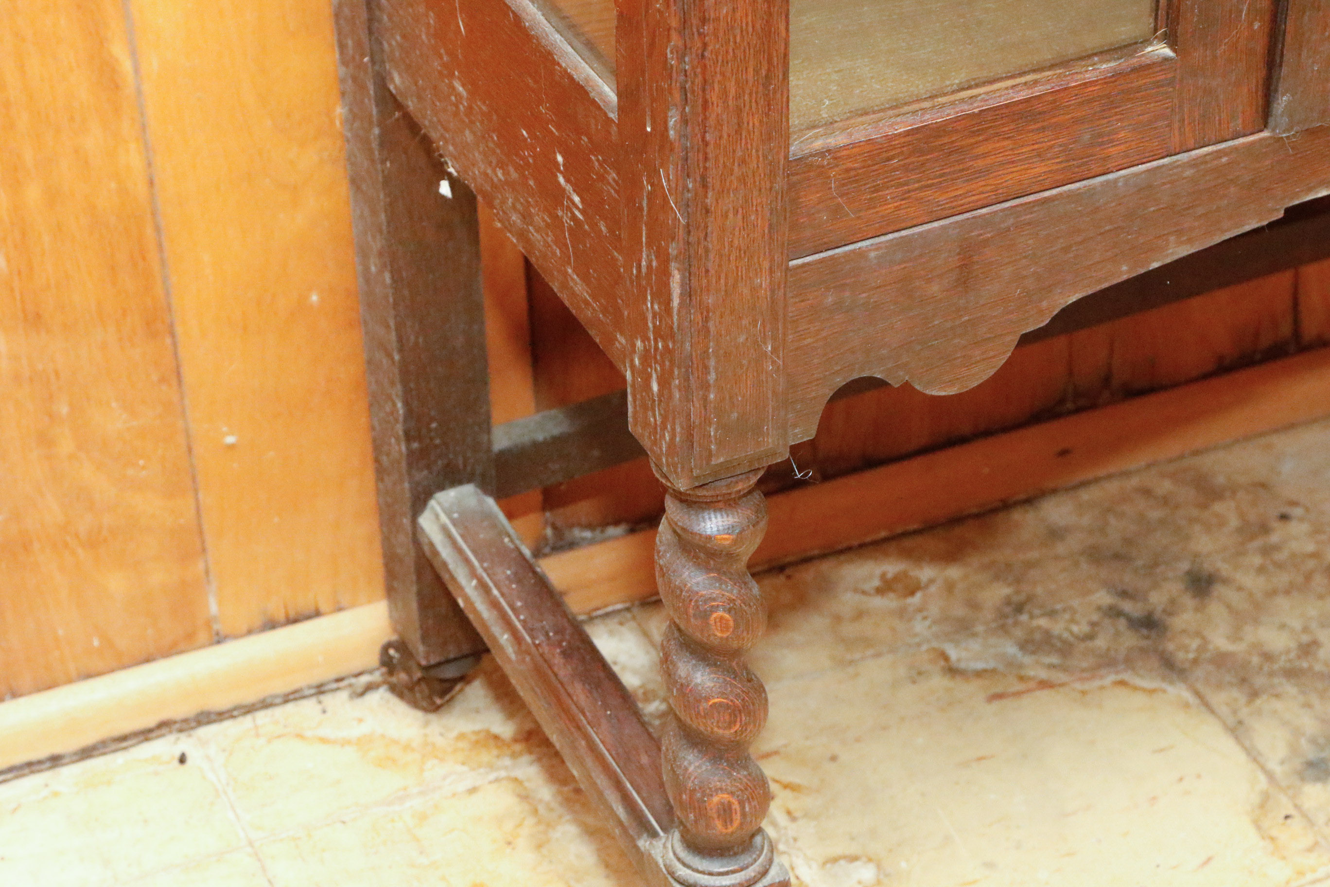 Late Victorian Oak Display Cabinet