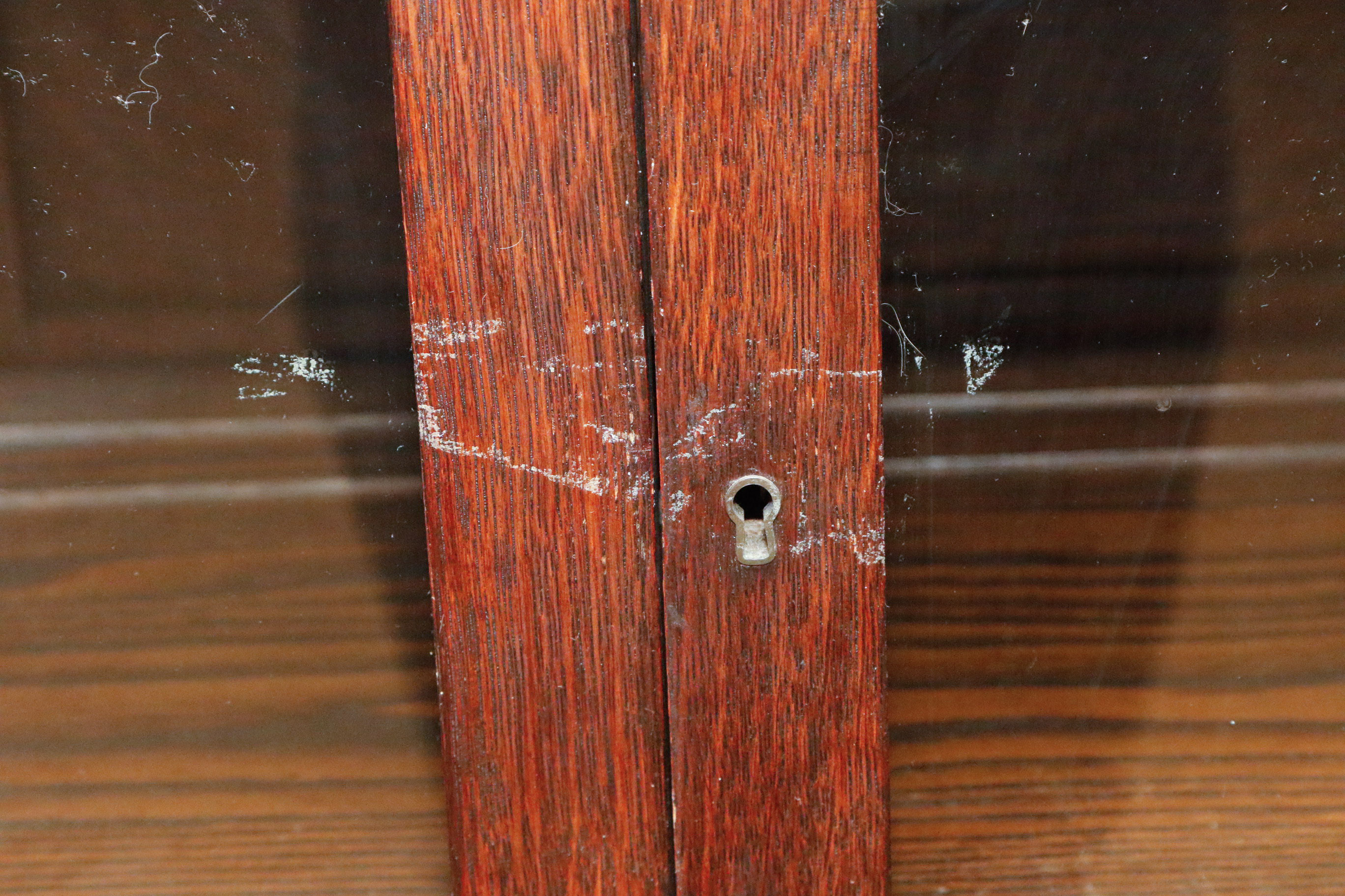 Late Victorian Oak Display Cabinet