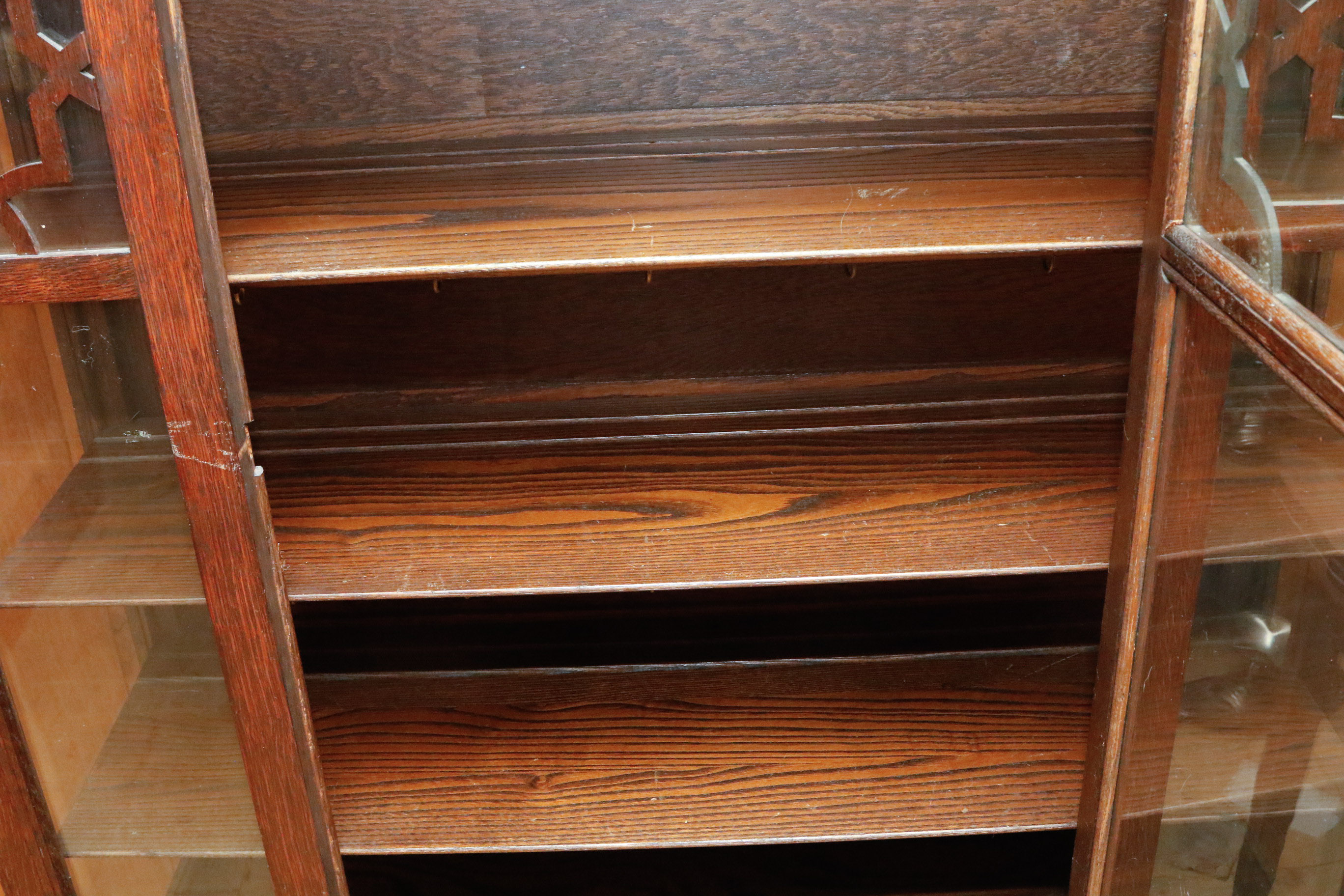 Late Victorian Oak Display Cabinet