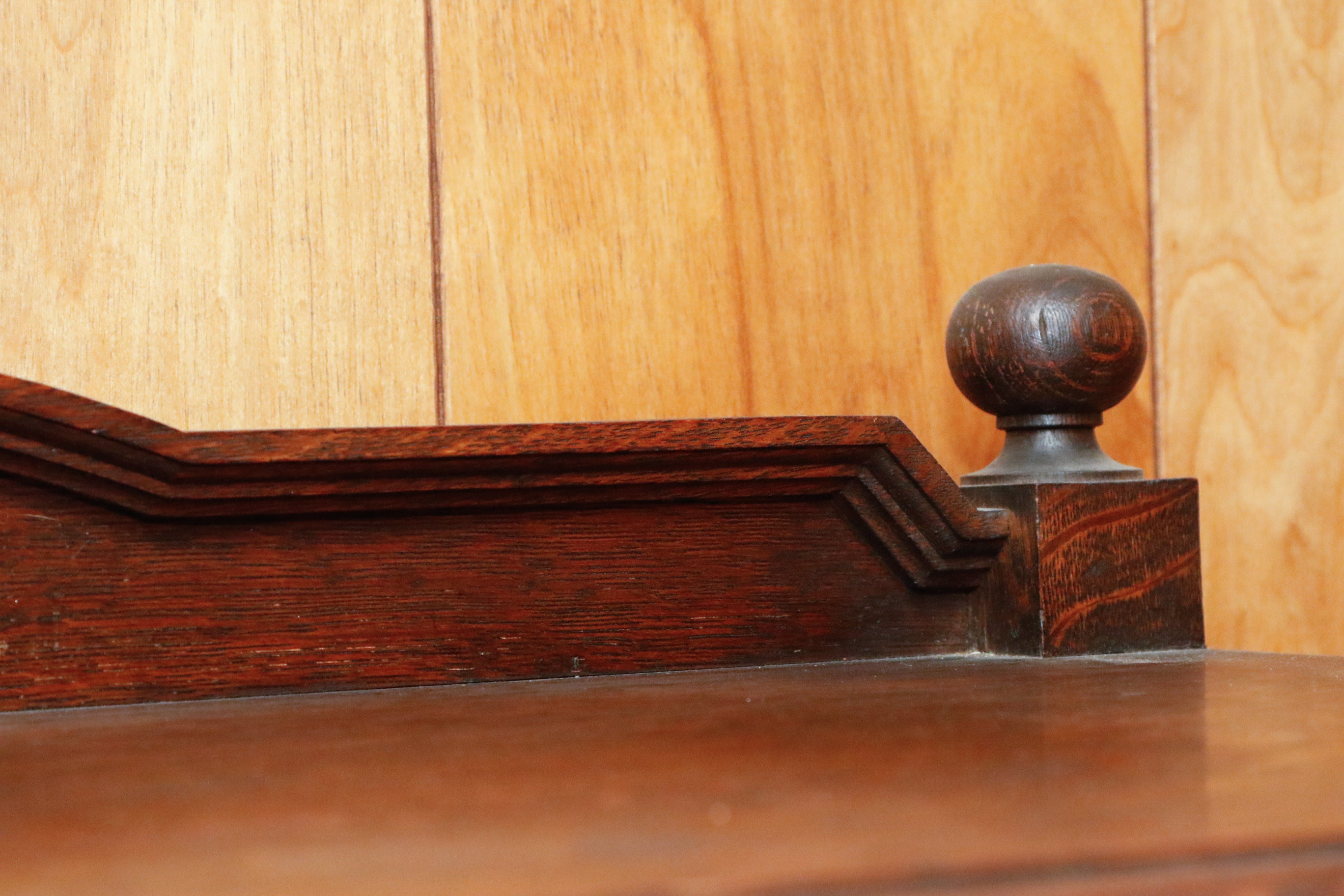 Late Victorian Oak Display Cabinet