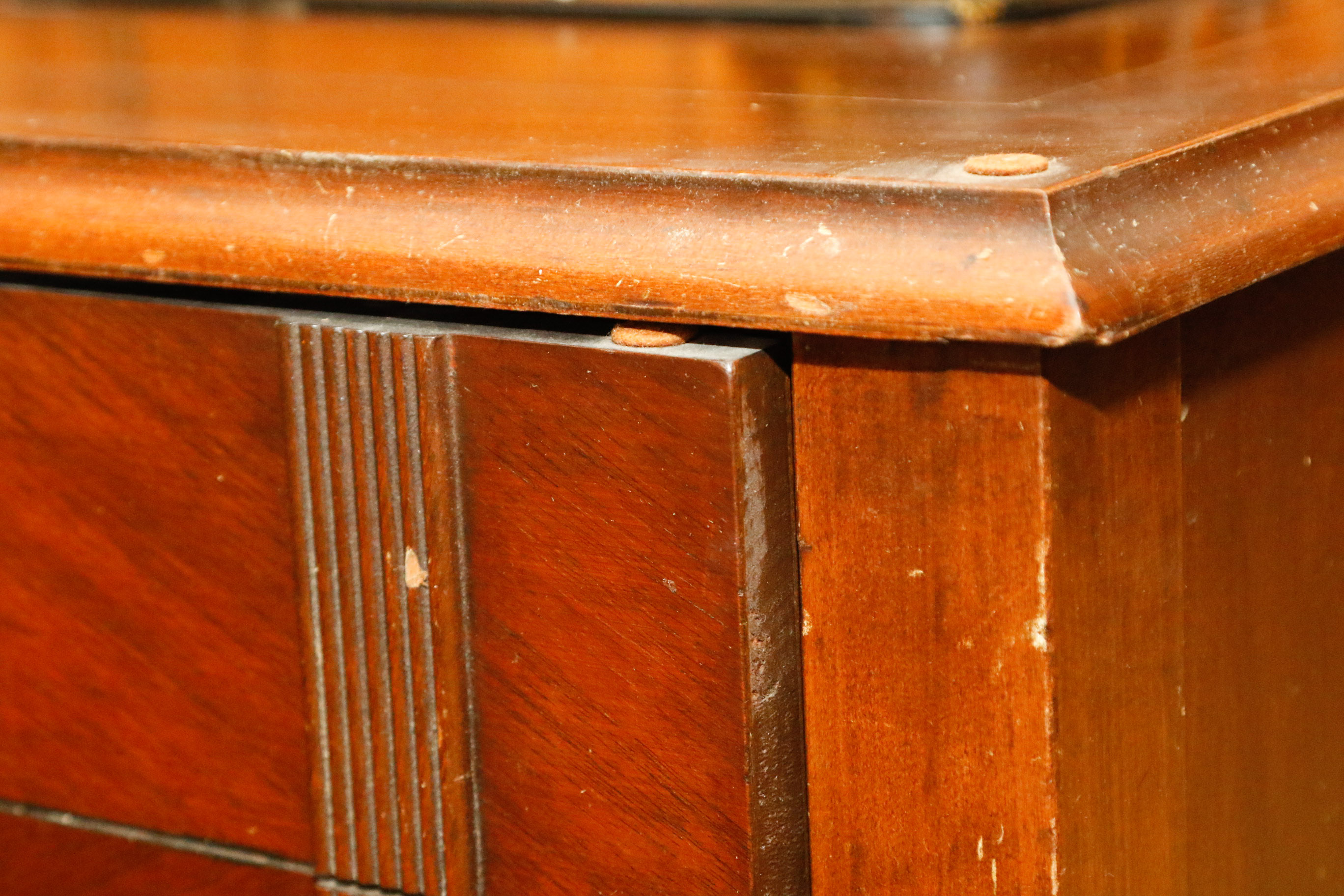 1920s White Rotary Sewing Machine Cabinet