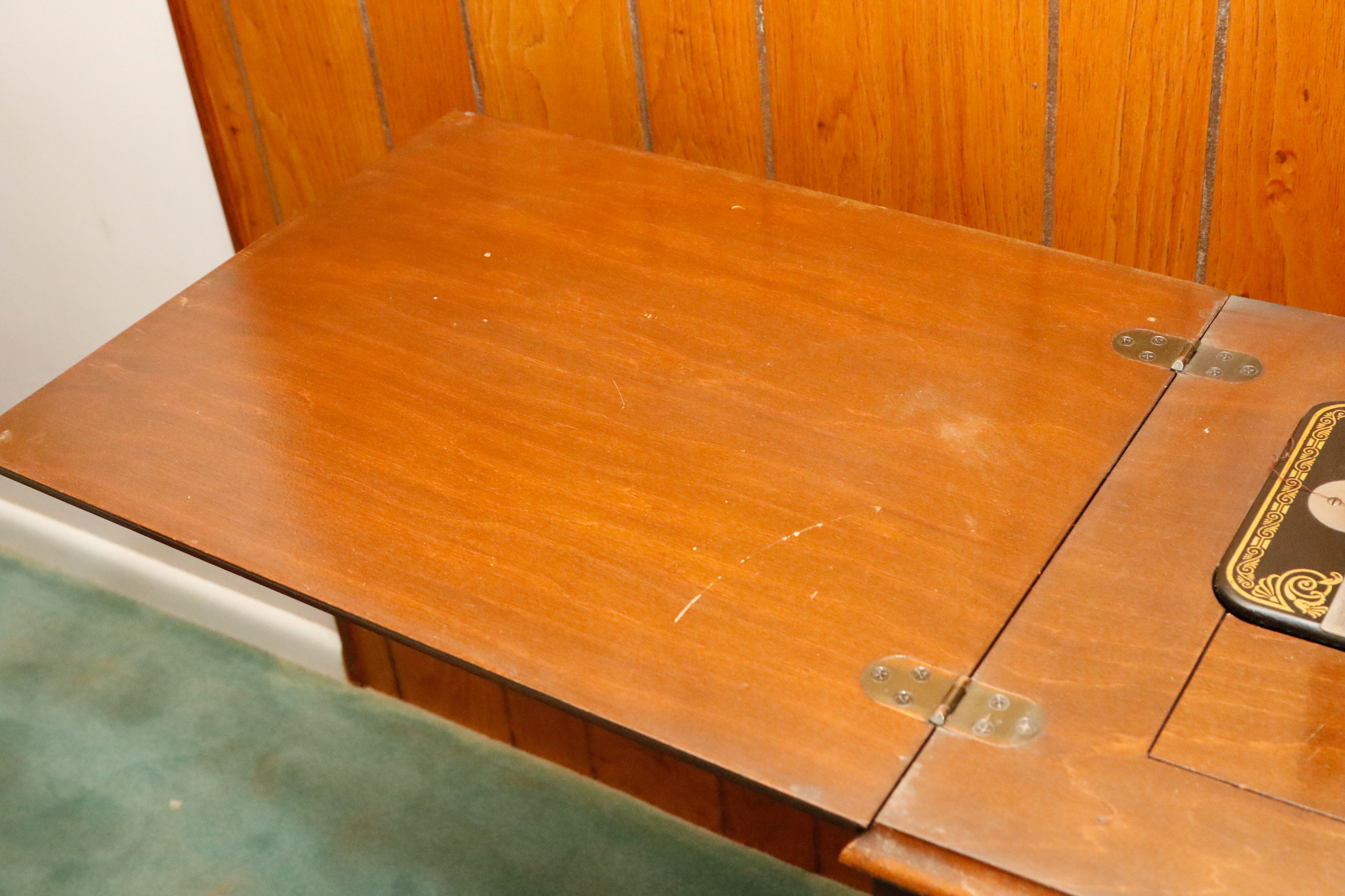 1920s White Rotary Sewing Machine Cabinet