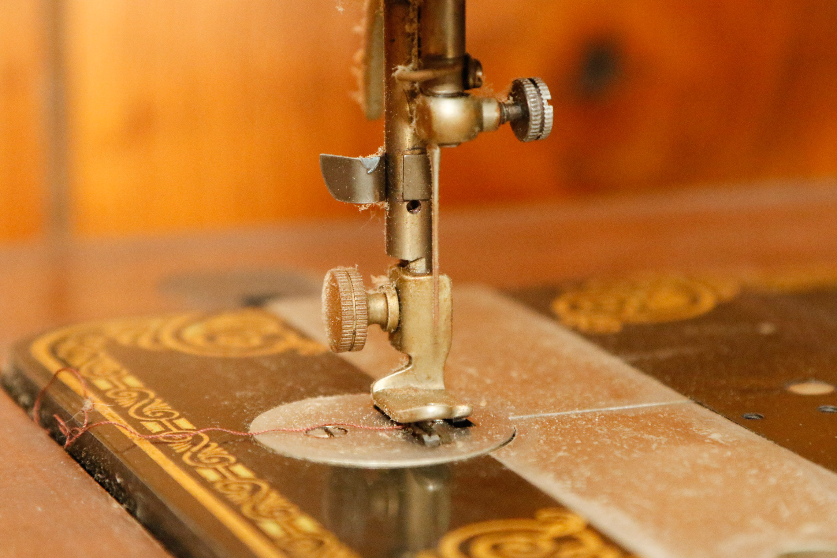 1920s White Rotary Sewing Machine Cabinet