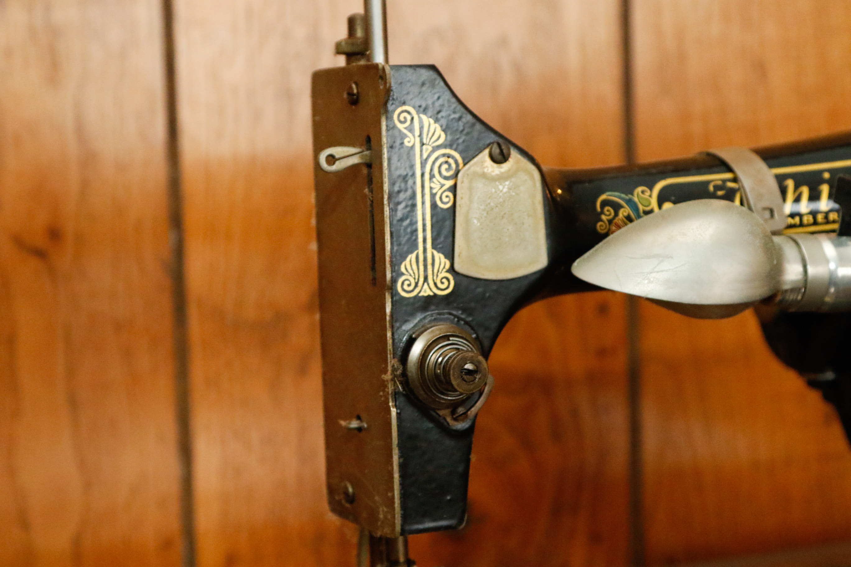 1920s White Rotary Sewing Machine Cabinet