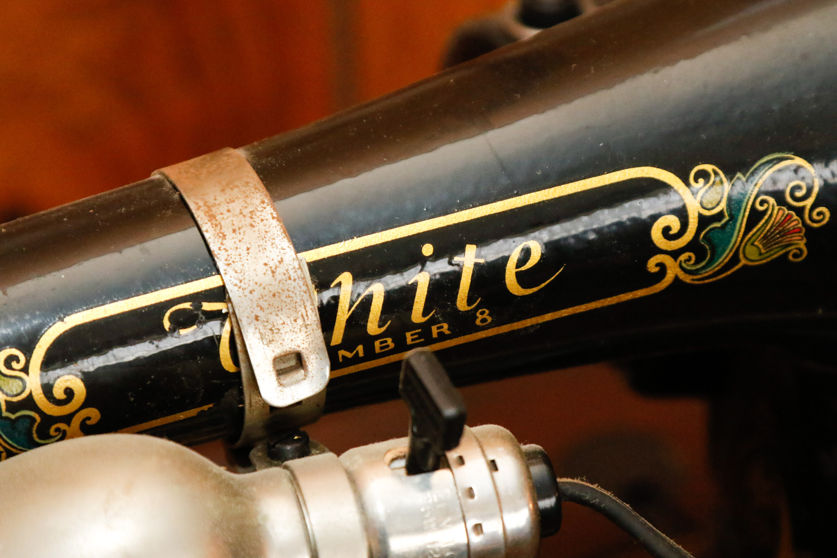 1920s White Rotary Sewing Machine Cabinet