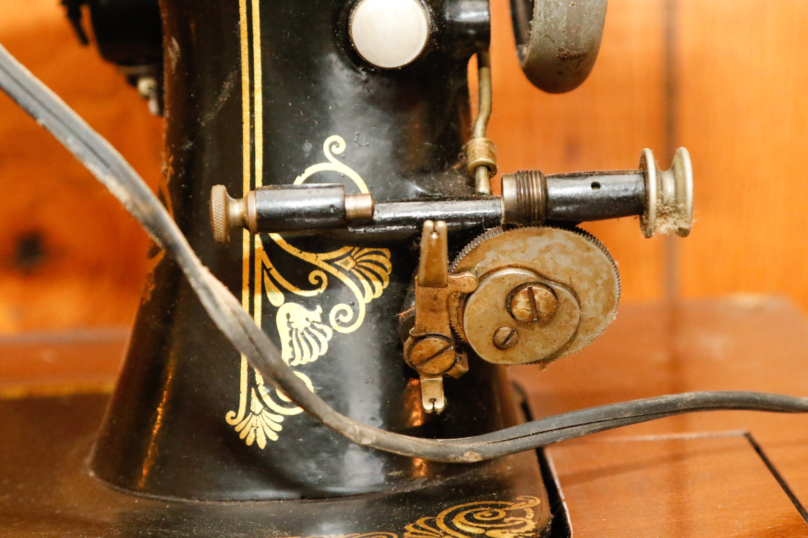 1920s White Rotary Sewing Machine Cabinet