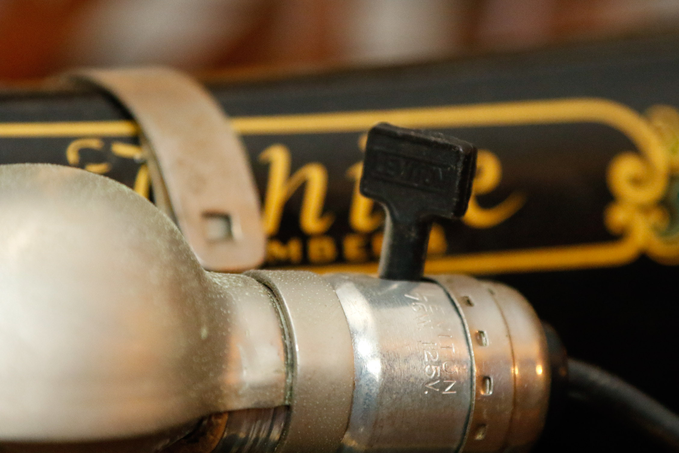 1920s White Rotary Sewing Machine Cabinet
