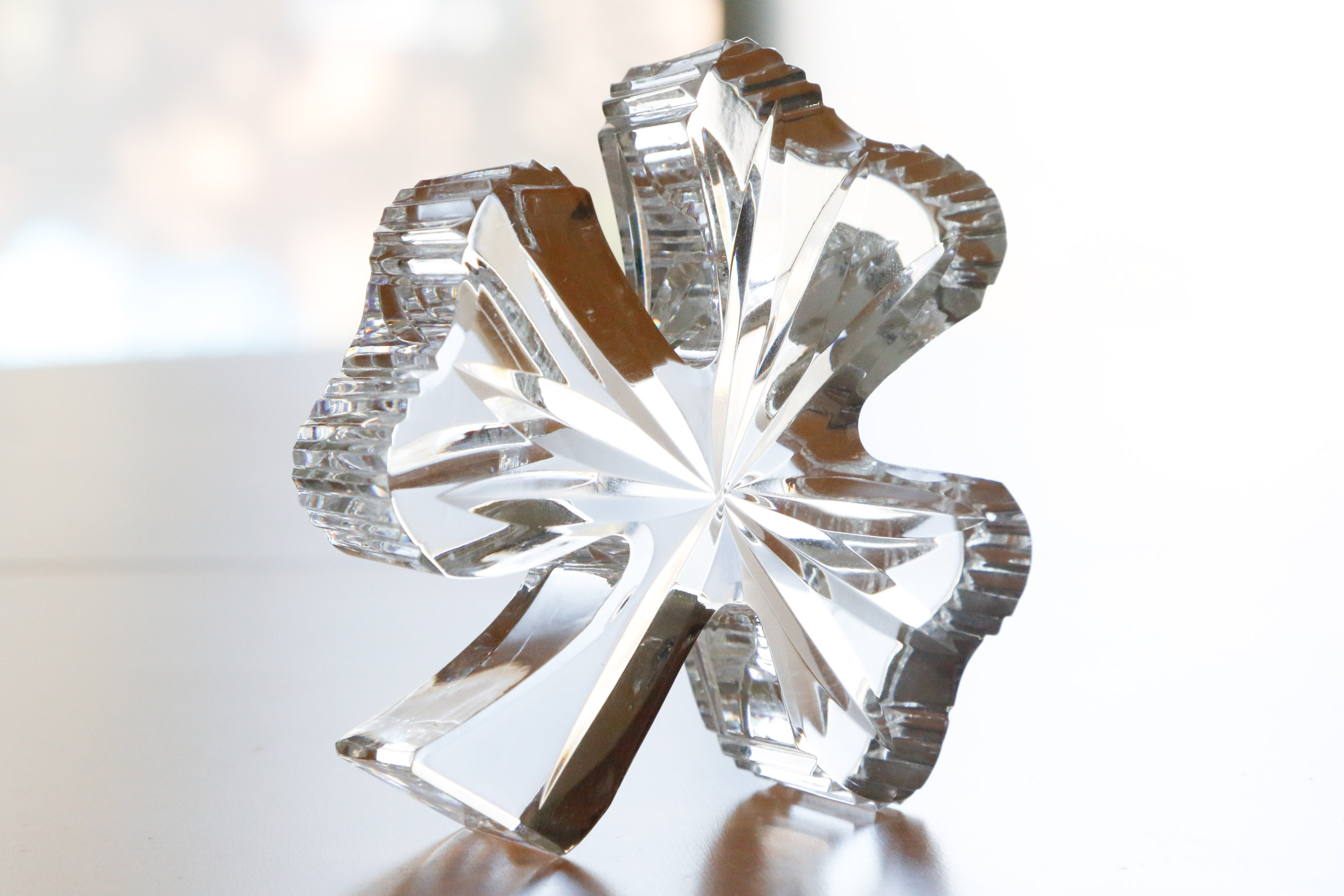 Waterford Crystal Shamrock Paperweight