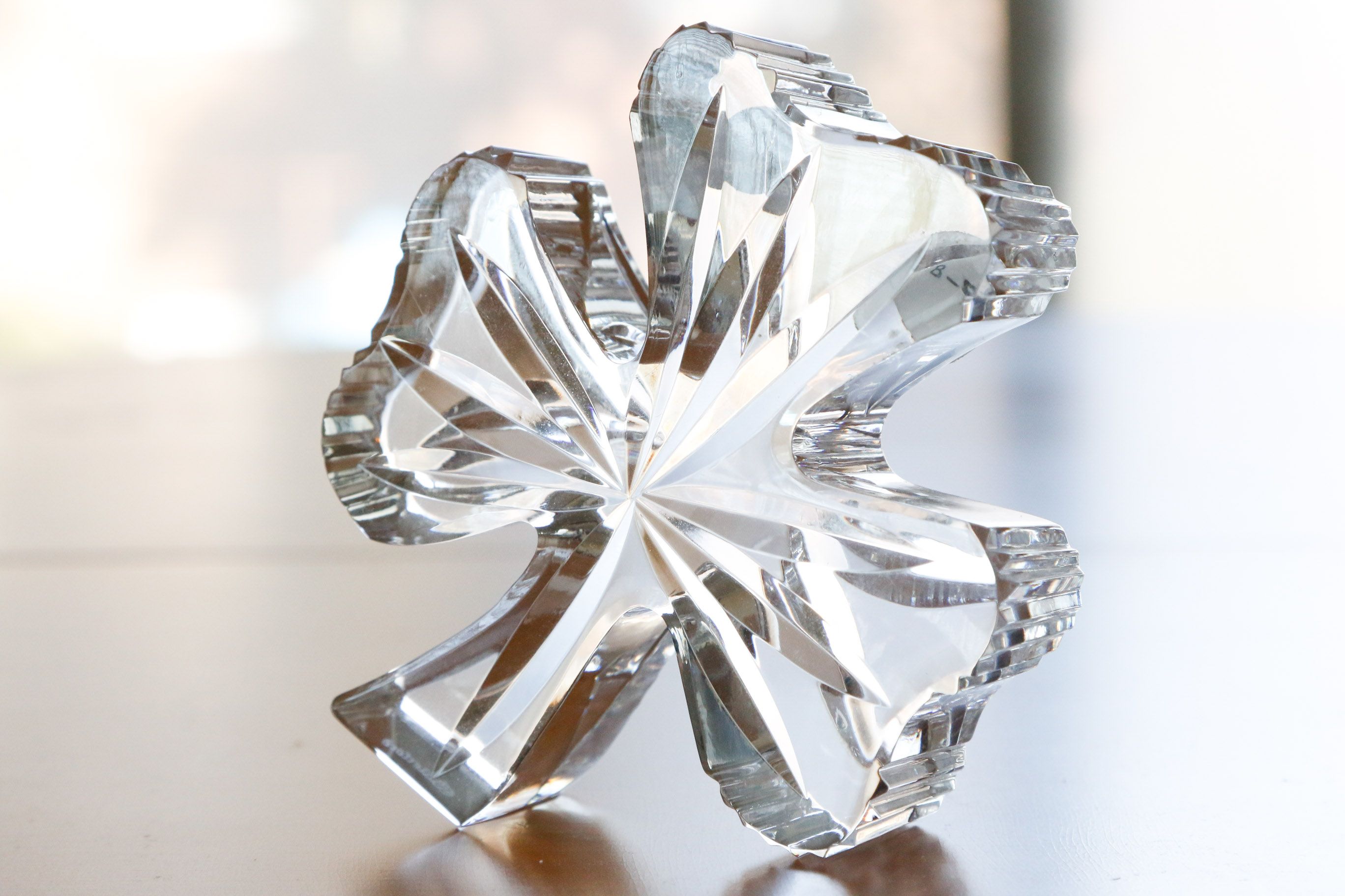 Waterford Crystal Shamrock Paperweight