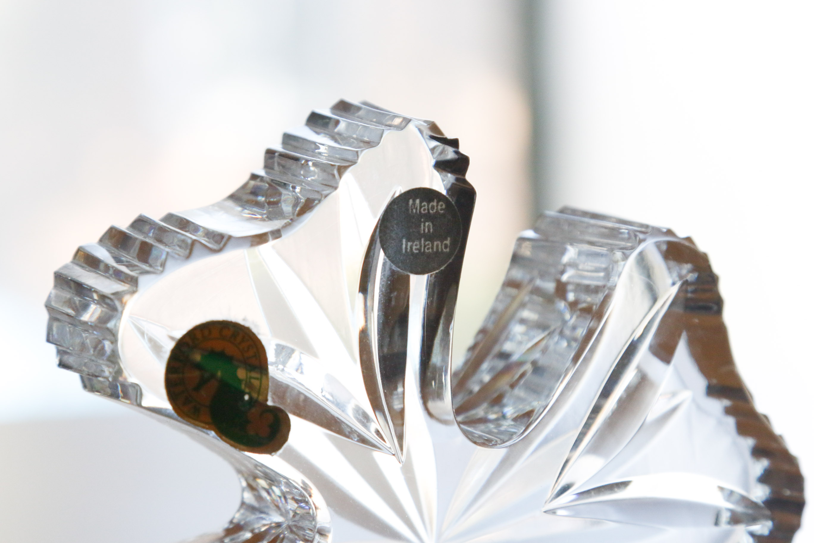 Waterford Crystal Shamrock Paperweight