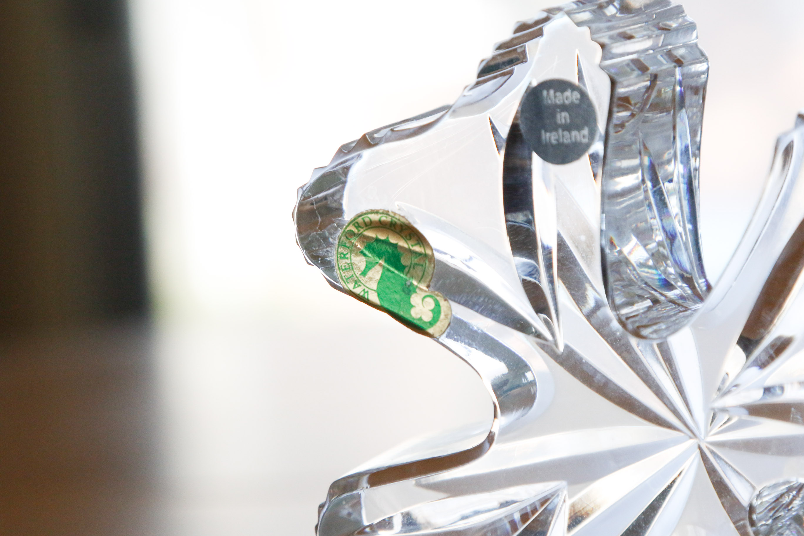 Waterford Crystal Shamrock Paperweight