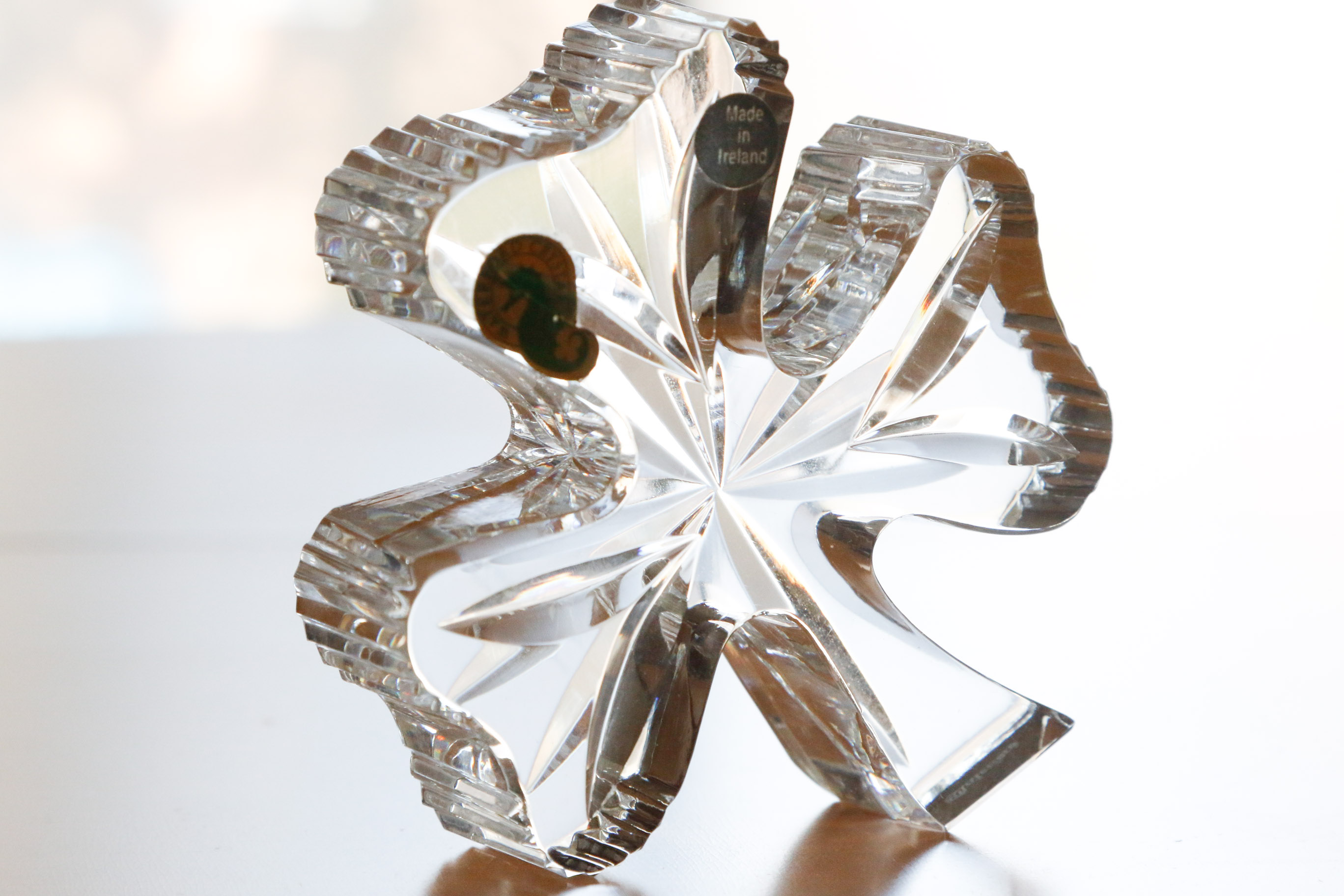 Waterford Crystal Shamrock Paperweight