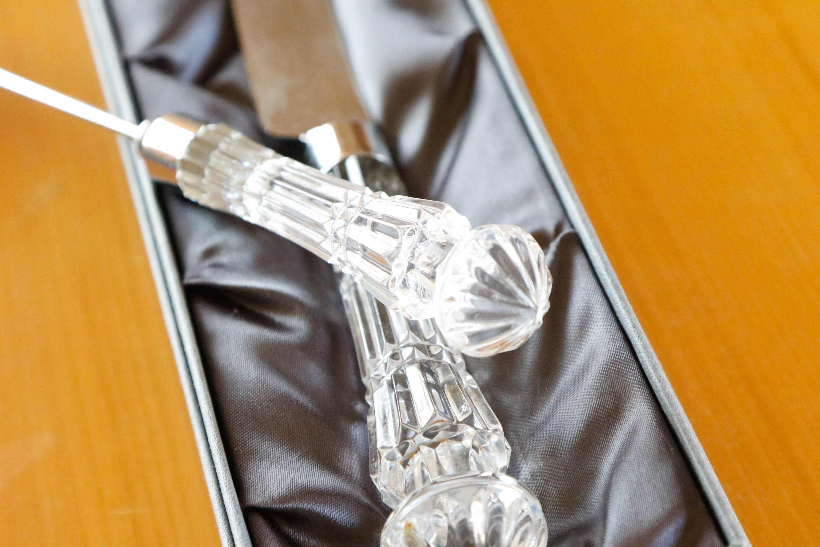 Waterford "Lismore" Cake Knife, Candle Snuffer and Knife Rest