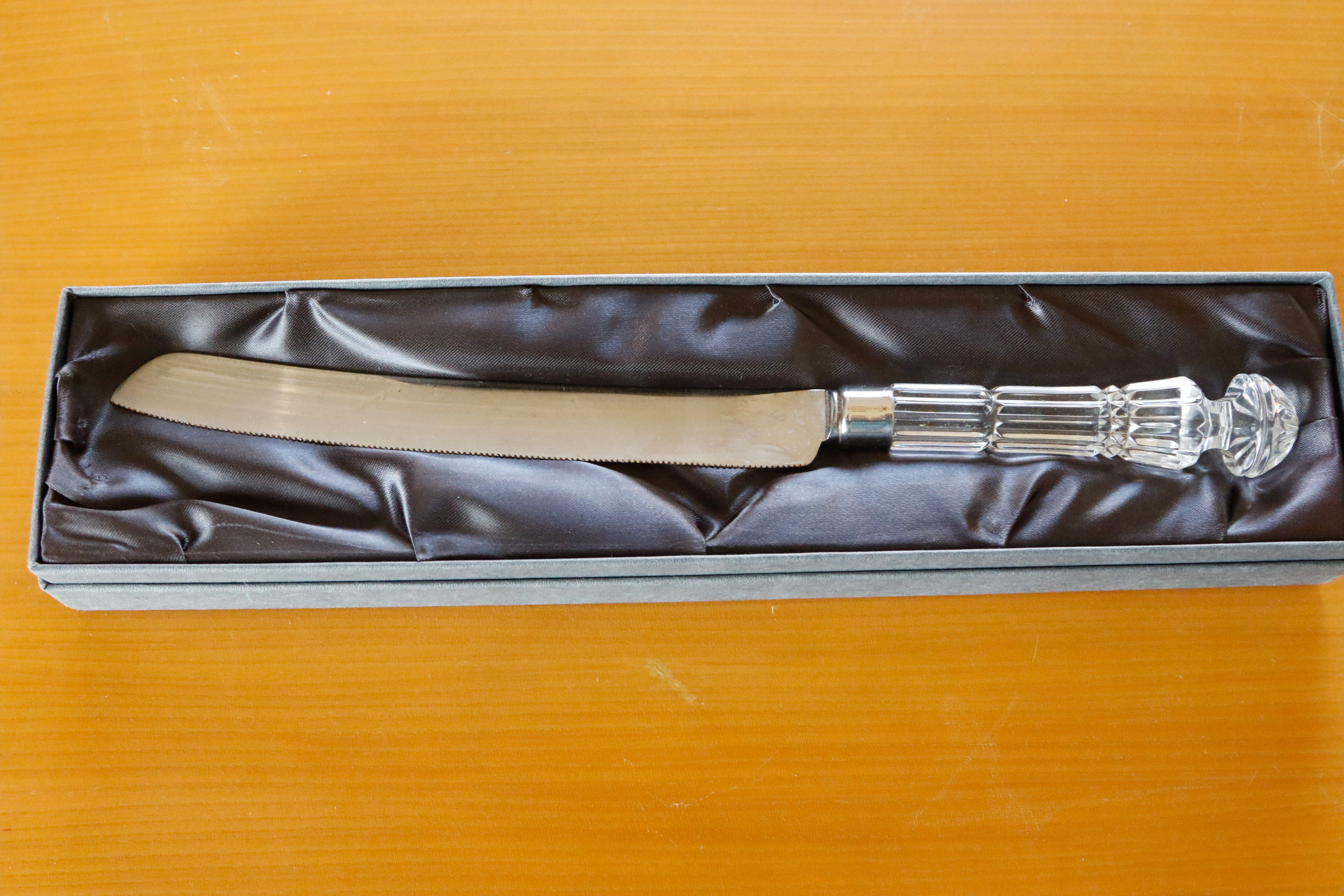 Waterford "Lismore" Cake Knife, Candle Snuffer and Knife Rest
