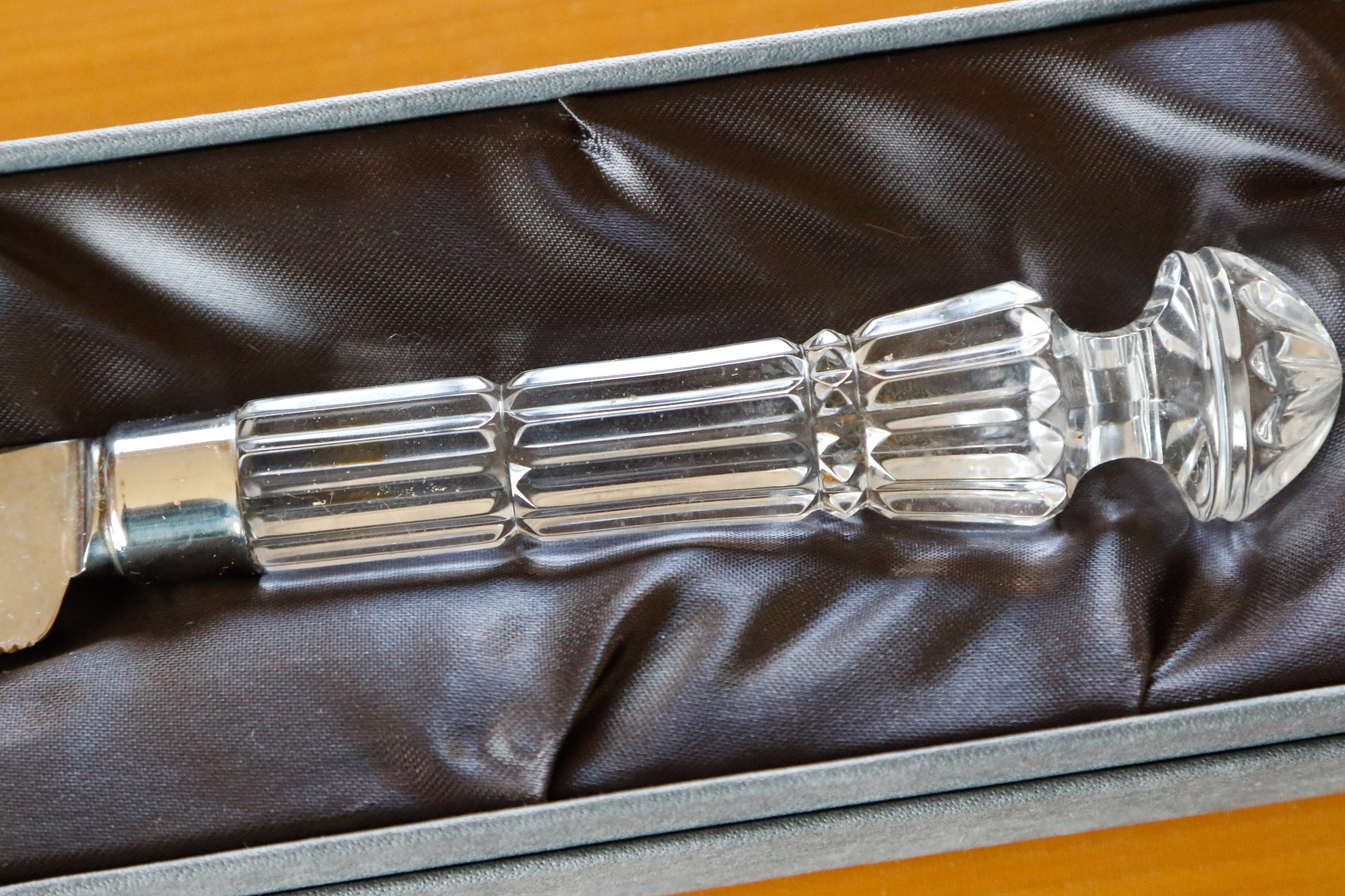 Waterford "Lismore" Cake Knife, Candle Snuffer and Knife Rest