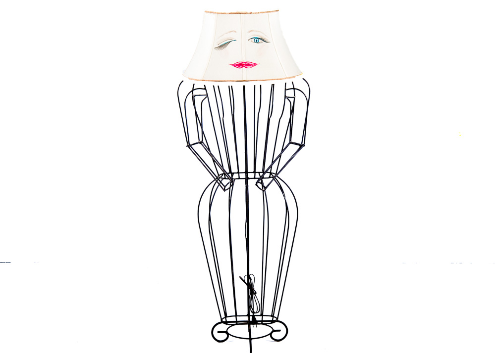 Wire Frame Mannequin Style Lamp