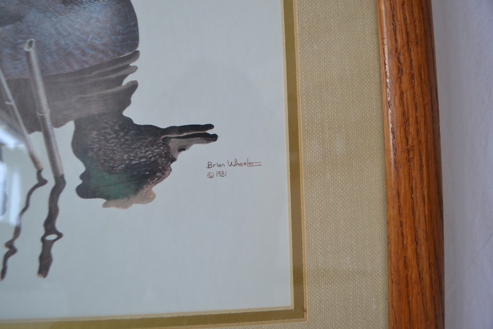 Pair Of Duck Themed Offset Lithographs