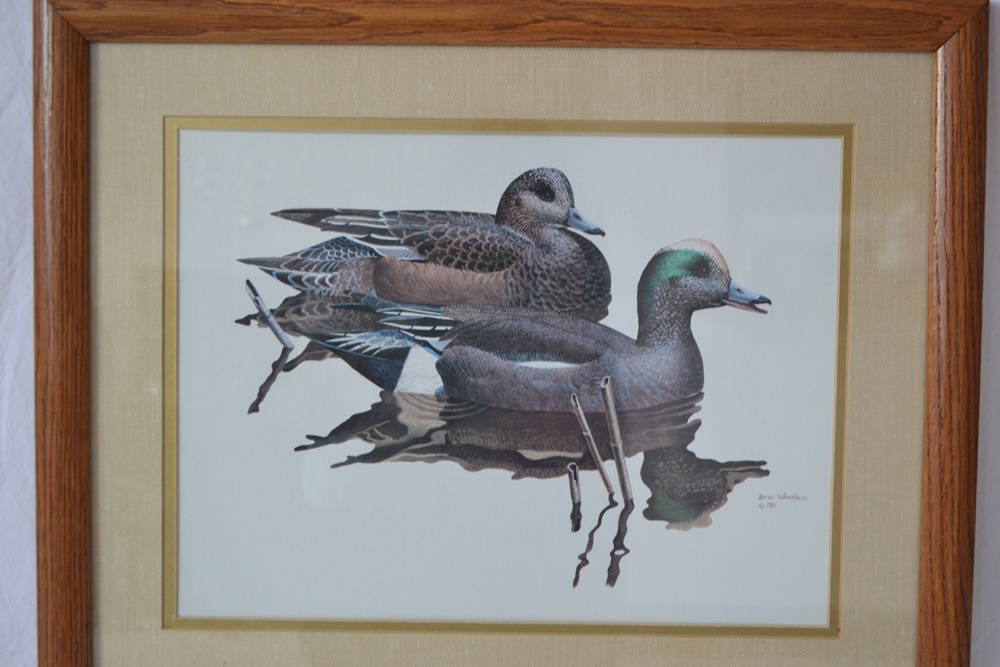 Pair Of Duck Themed Offset Lithographs