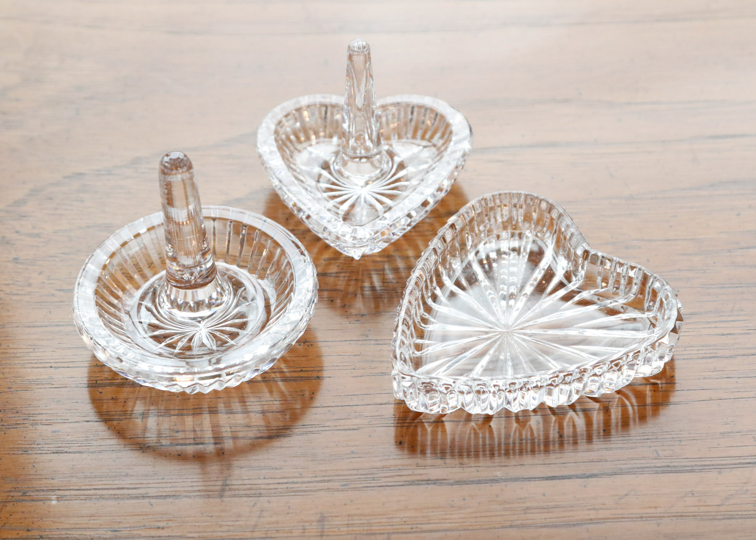 Trio of Waterford Crystal Ring Holders