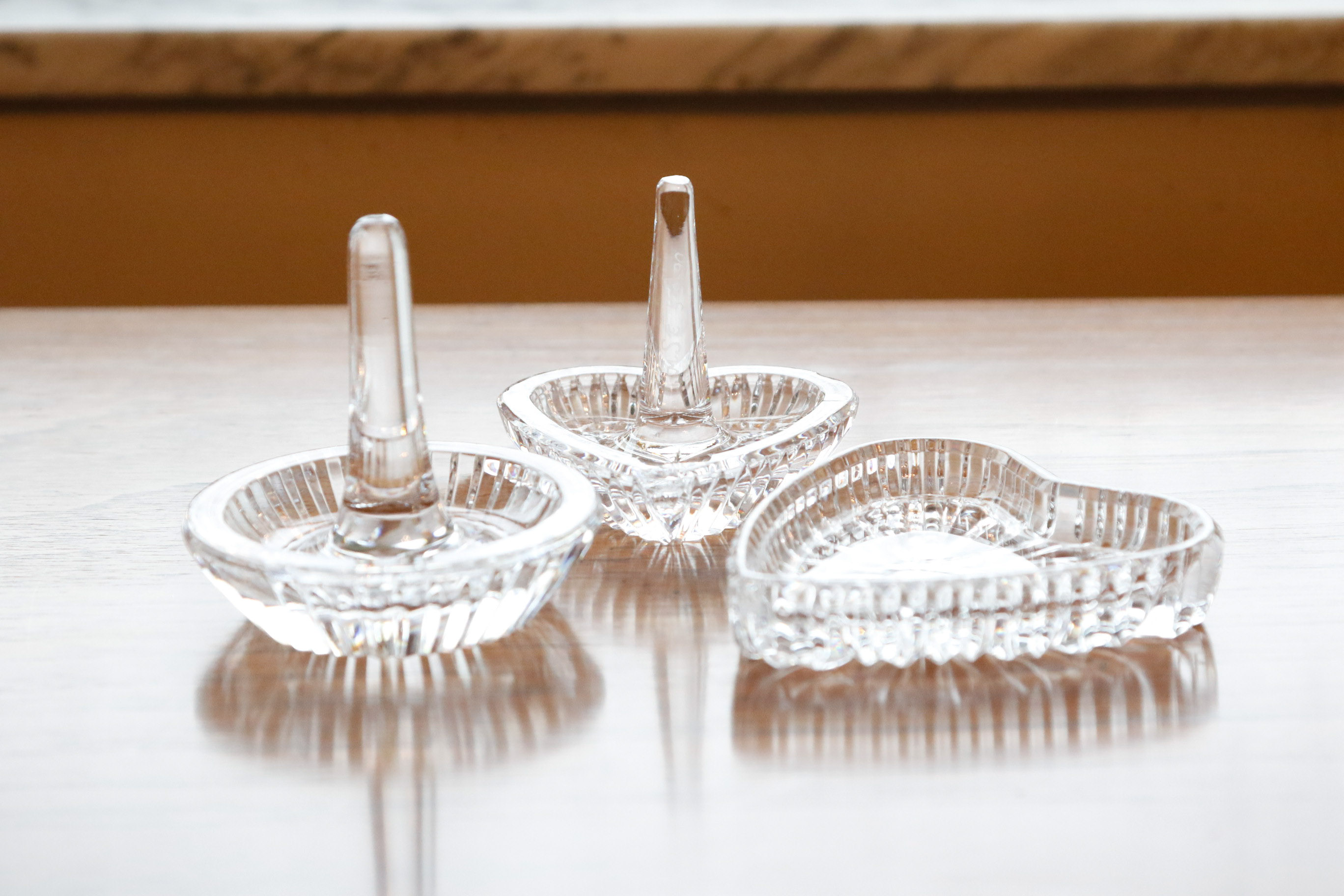 Trio of Waterford Crystal Ring Holders