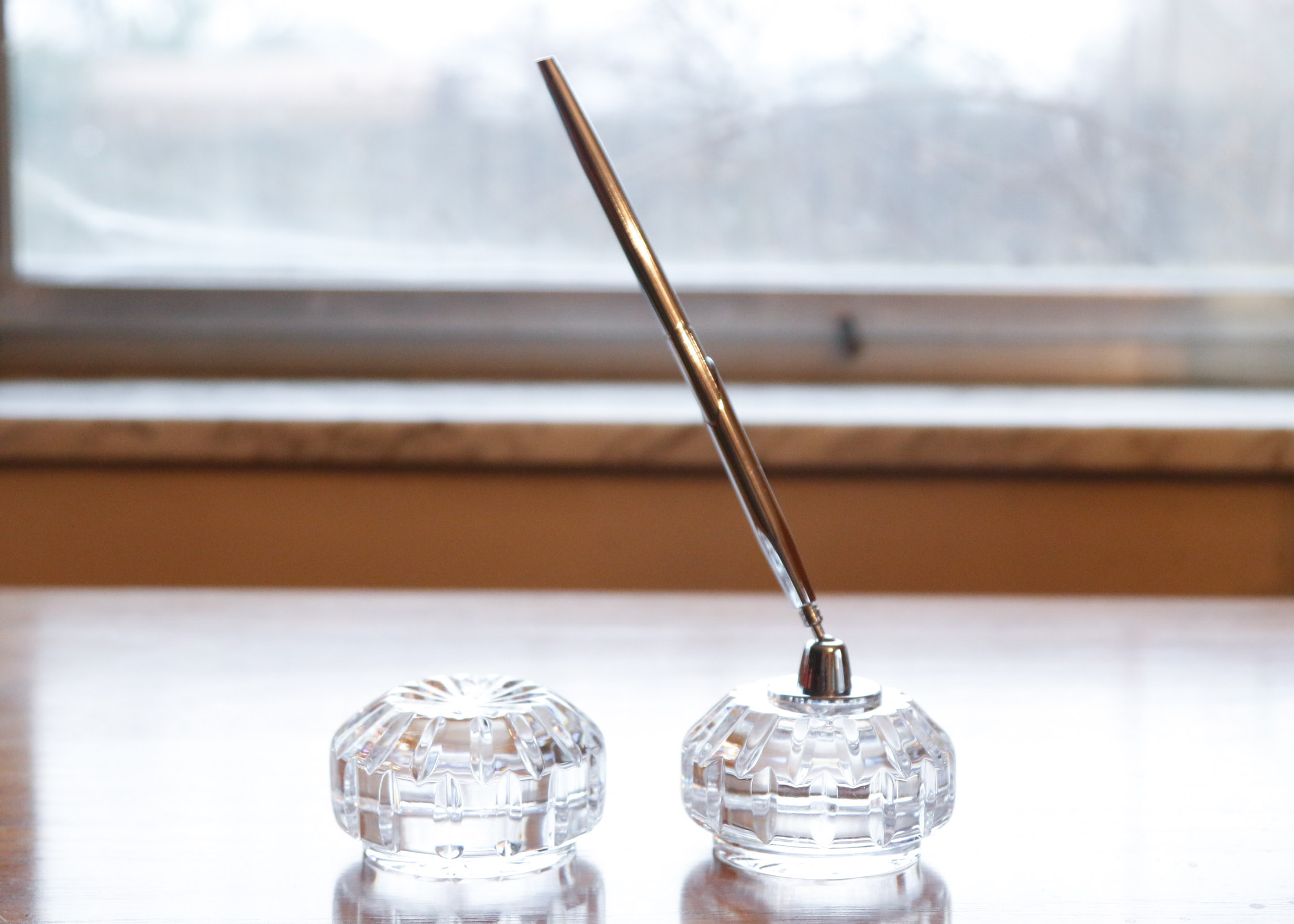 Waterford Crystal Pen Holder and Paperweight