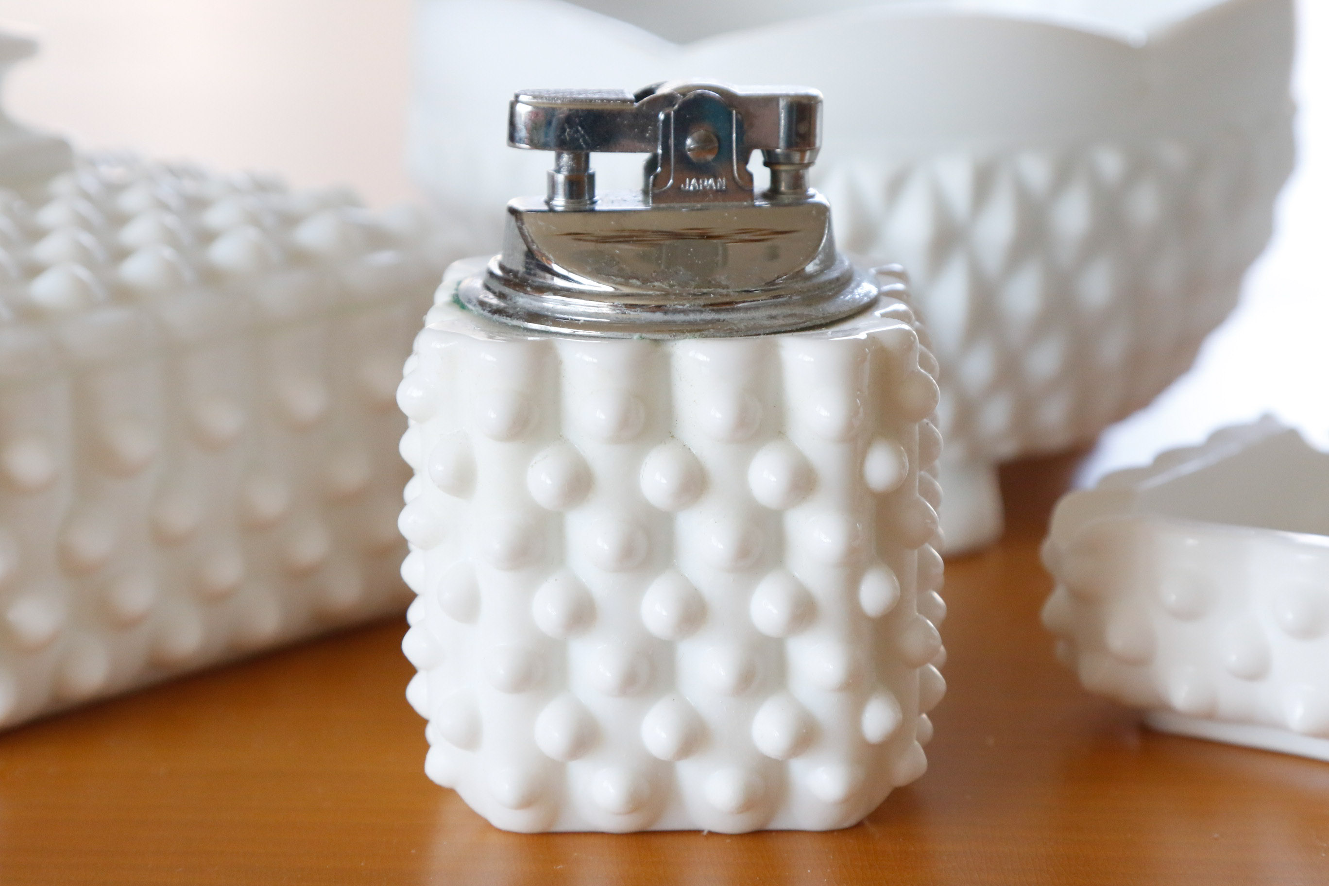 Hobnail Milk Glass Smoking Accessories