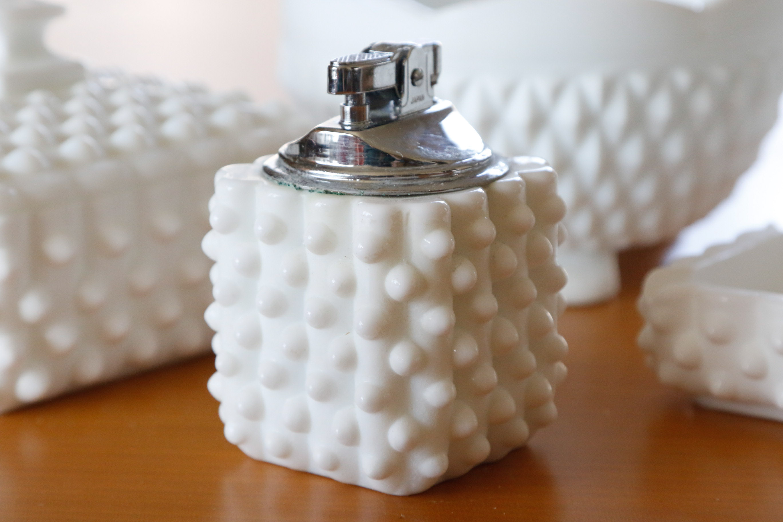 Hobnail Milk Glass Smoking Accessories