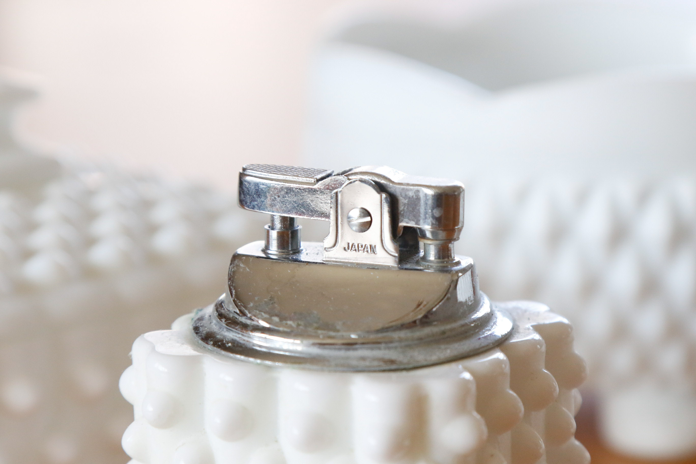 Hobnail Milk Glass Smoking Accessories