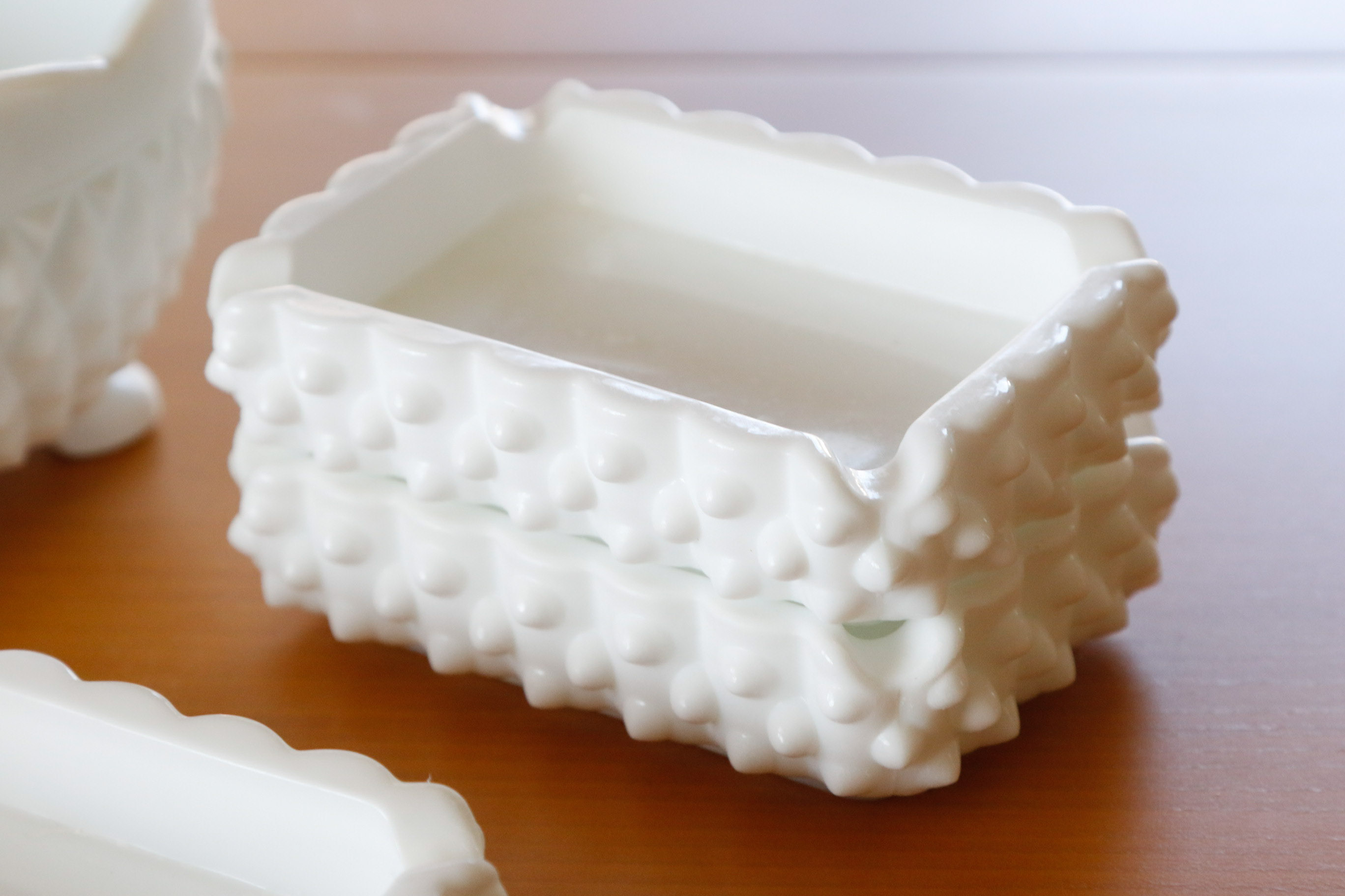 Hobnail Milk Glass Smoking Accessories