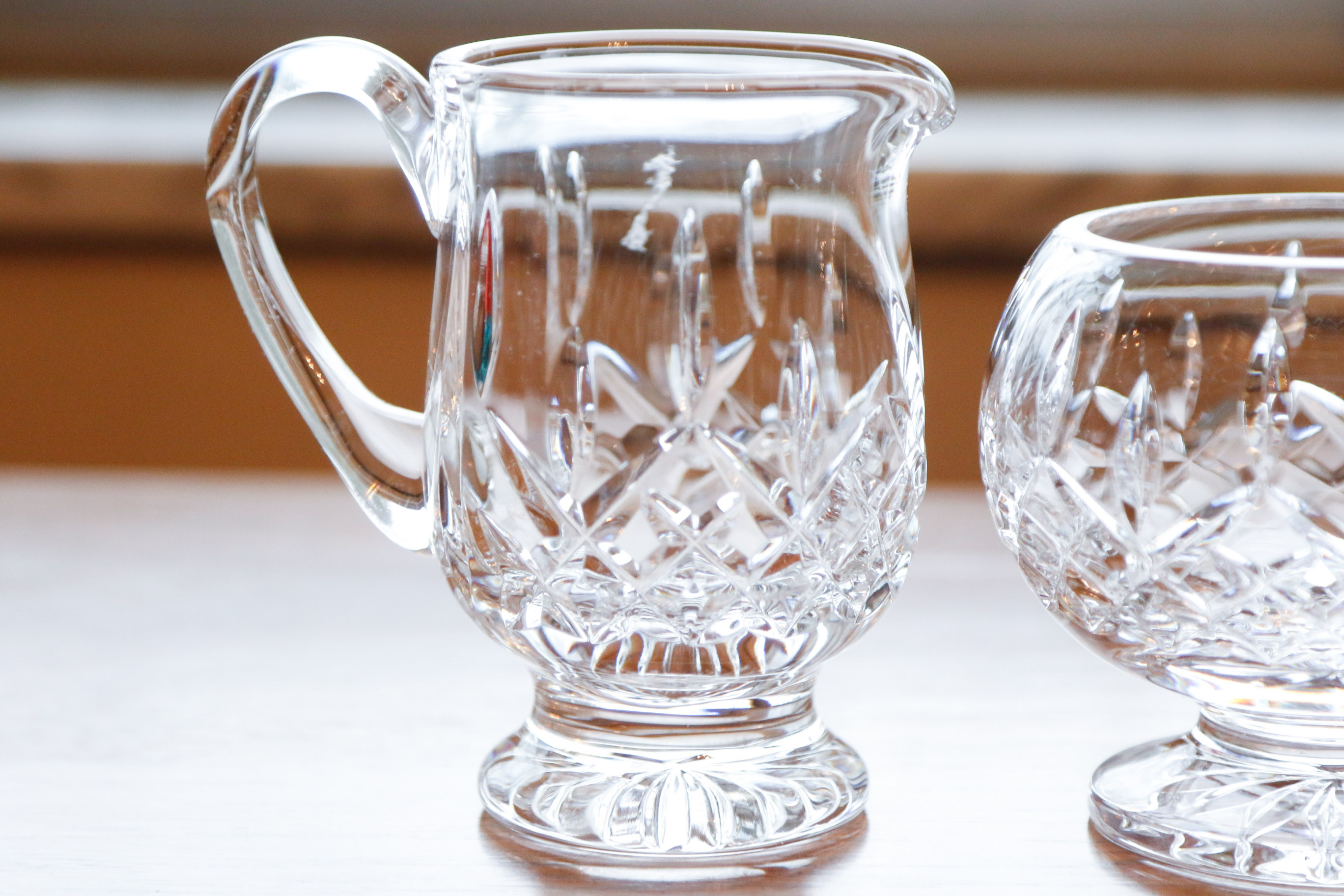 Waterford "Lismore" Creamer and Sugar Set