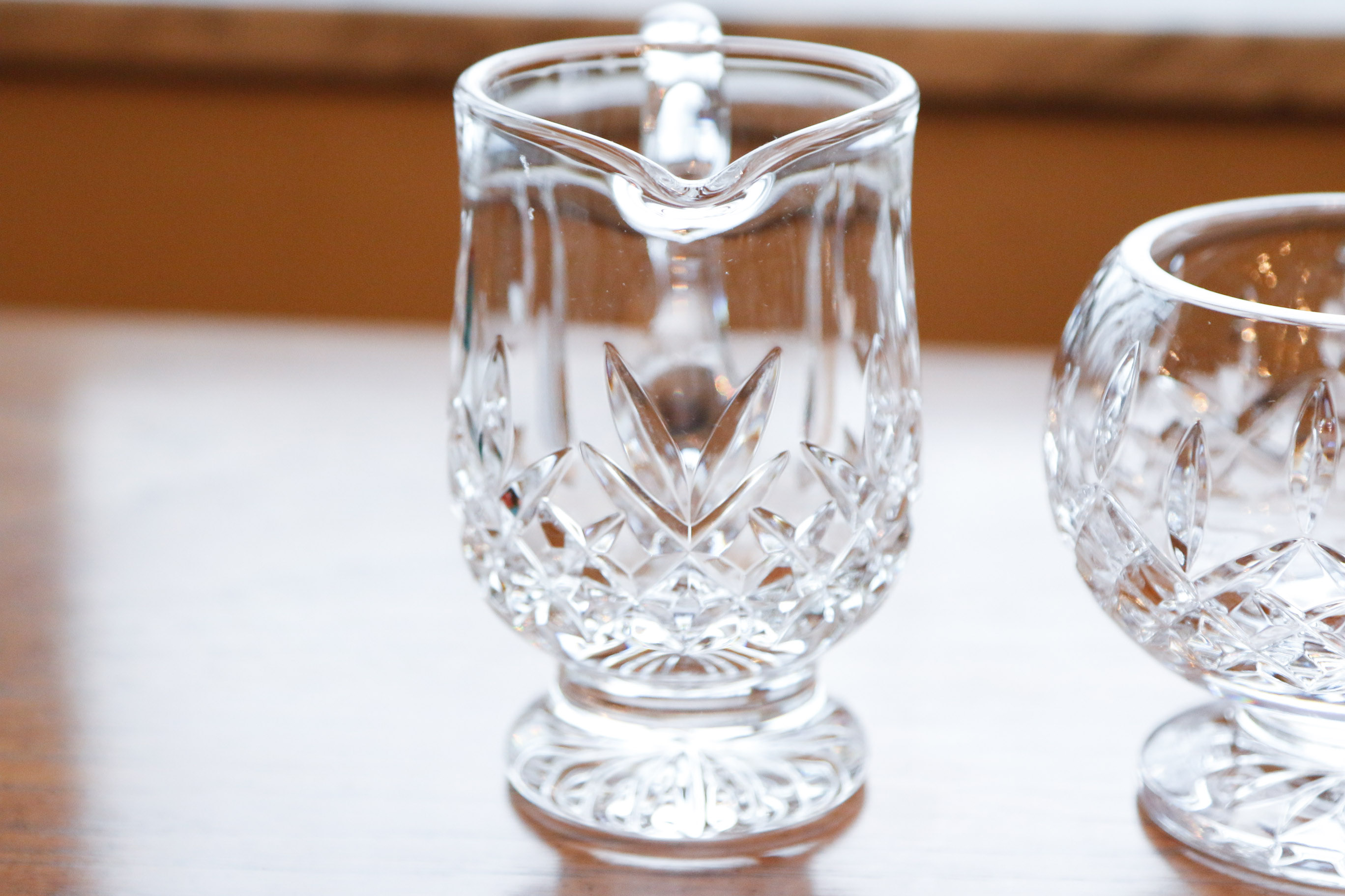 Waterford "Lismore" Creamer and Sugar Set