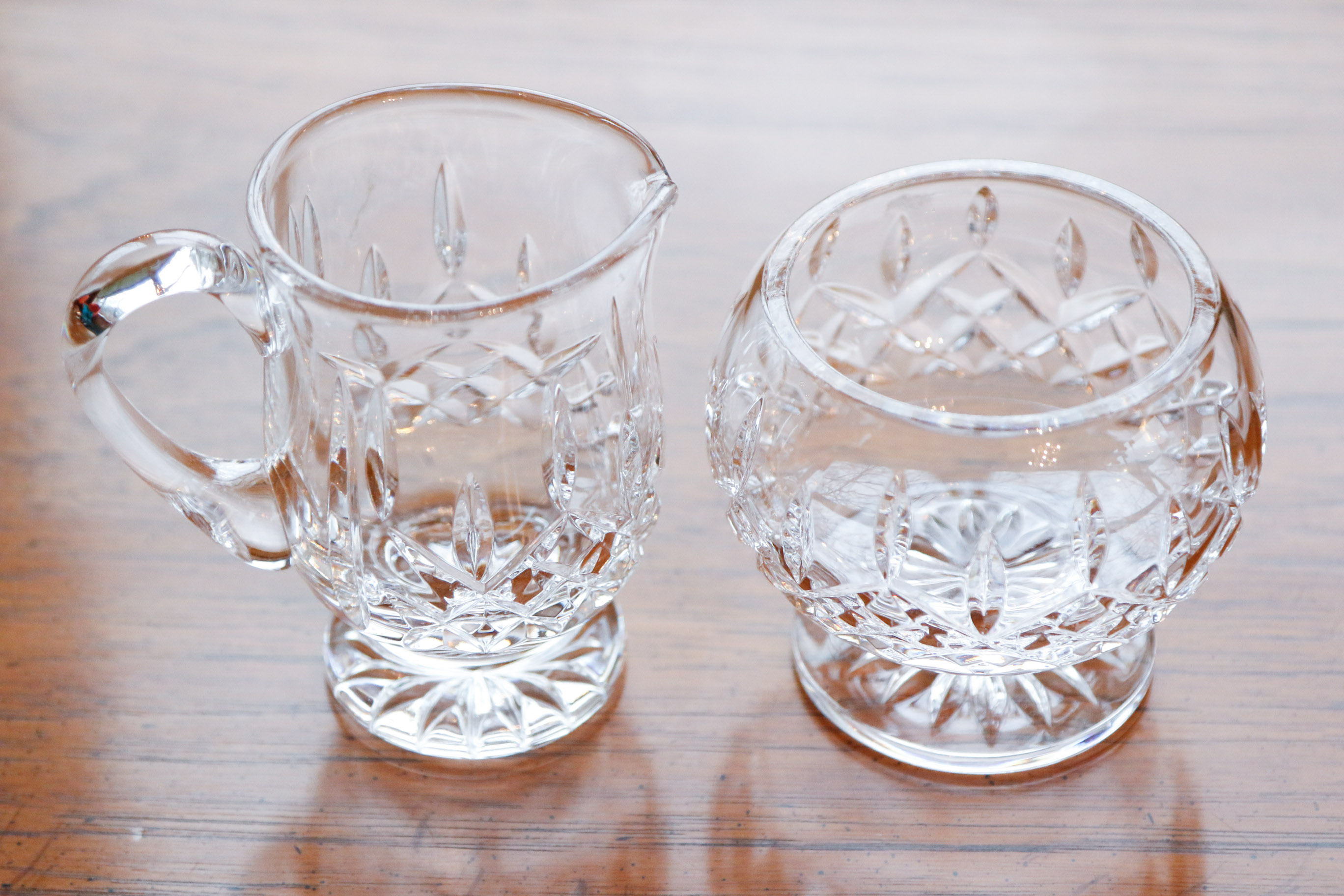 Waterford "Lismore" Creamer and Sugar Set