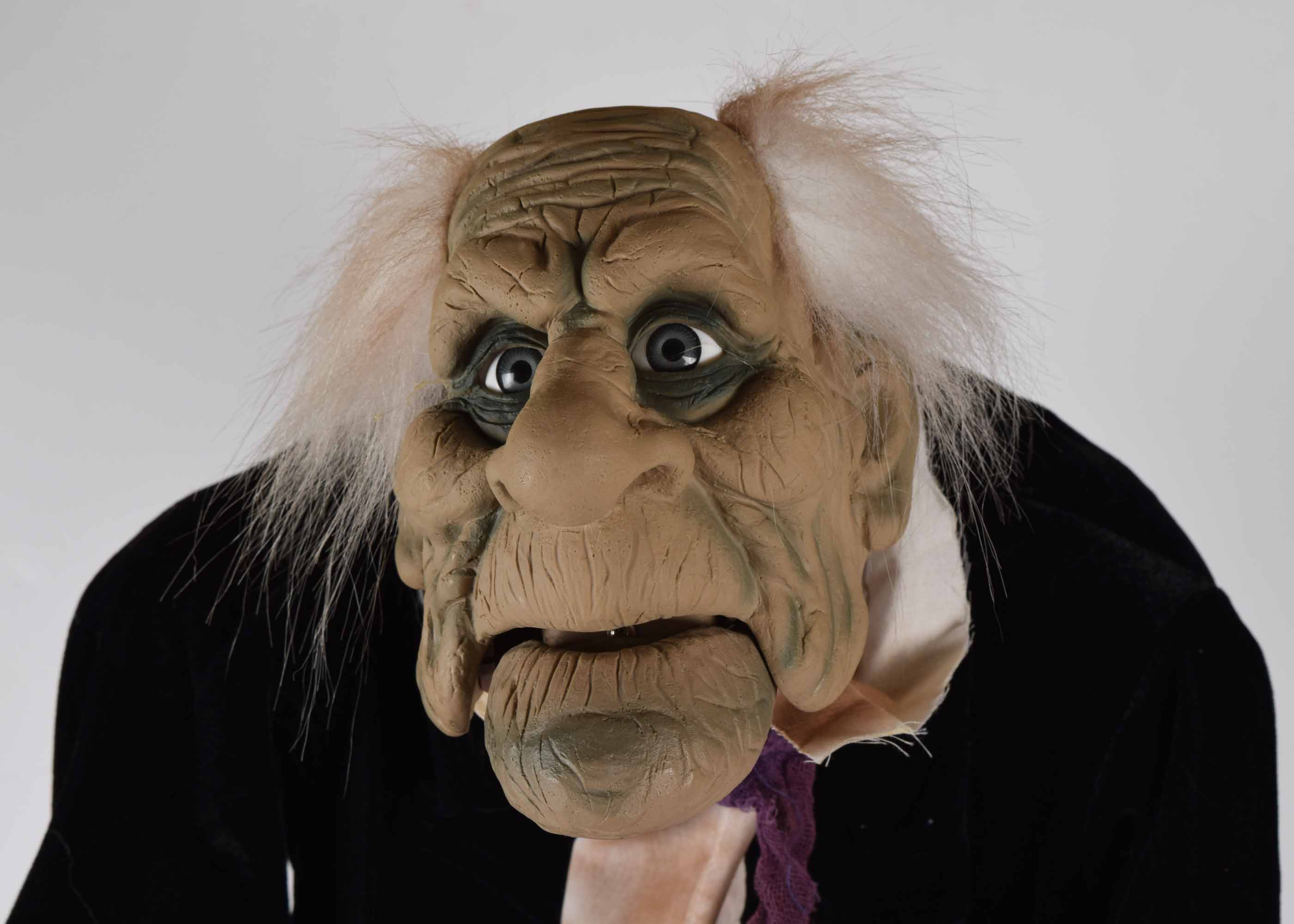 Animated Halloween Butler with Skull Tray