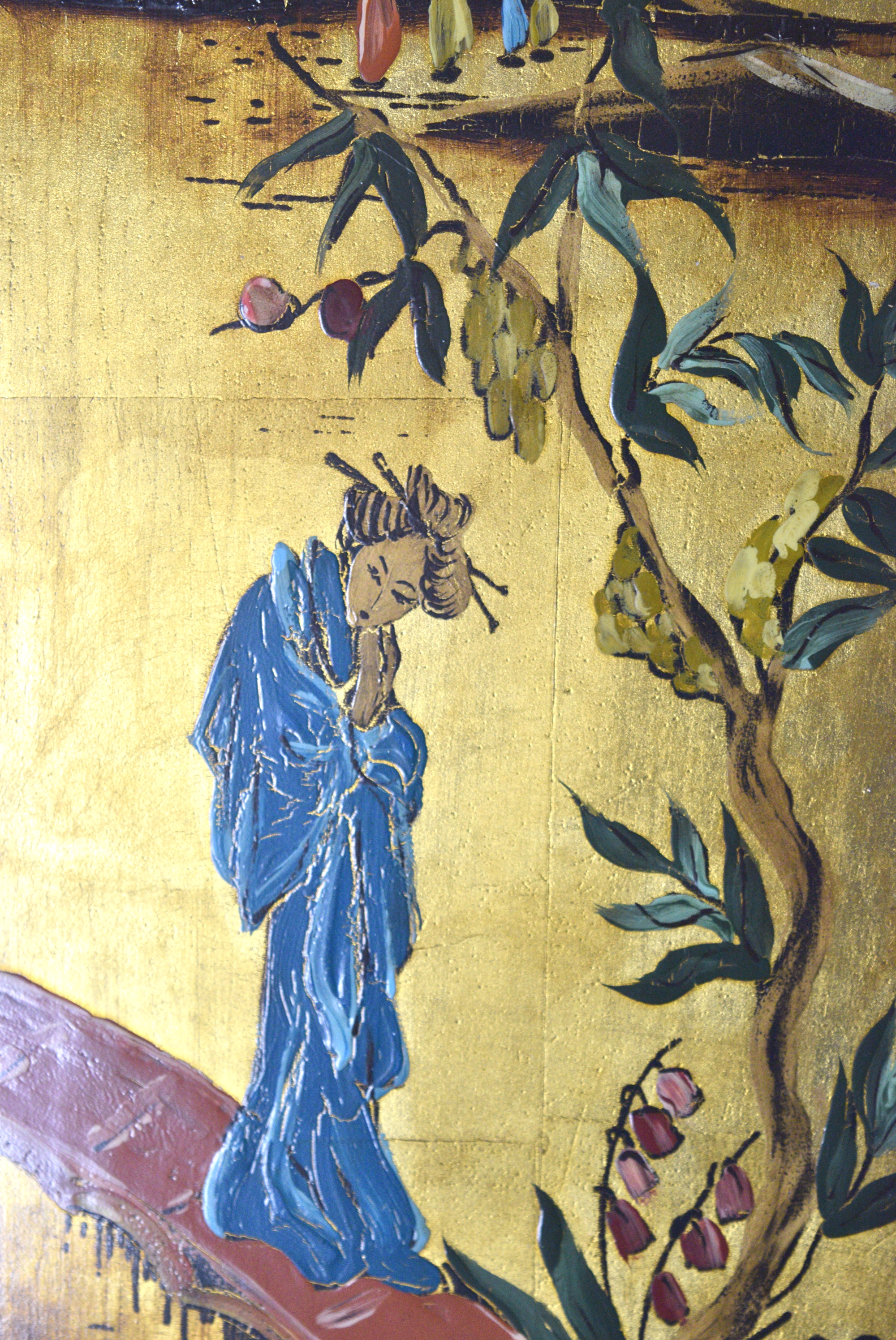 Katherine Henick Painting on Gold Leaf
