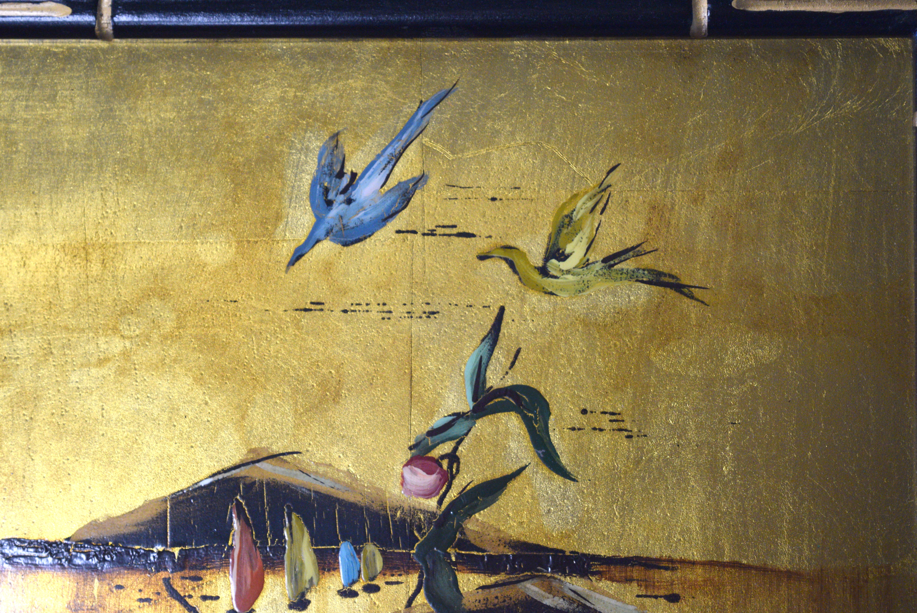 Katherine Henick Painting on Gold Leaf